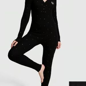 PINK Victoria's Secret Black rhinestone